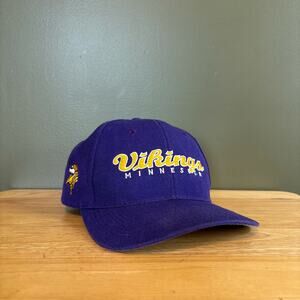 Vintage Minnesota Vikings NFL Football 90s Drew Pearson Purple Strapback Hat